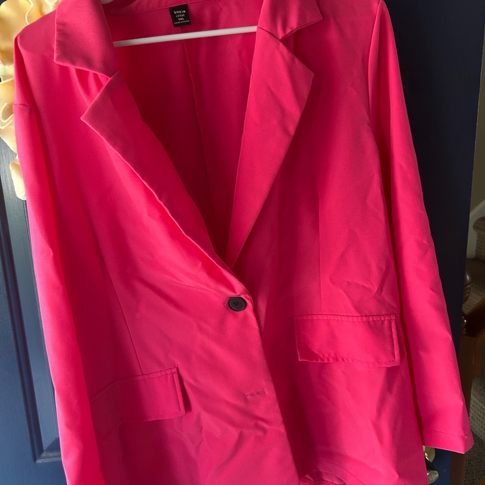 SHEIN Bold Fuchsia Blazer